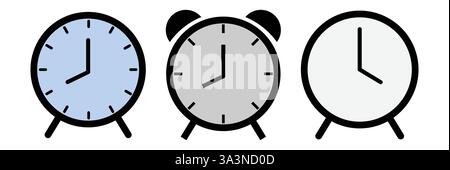Clock icon vector. Stock Vector