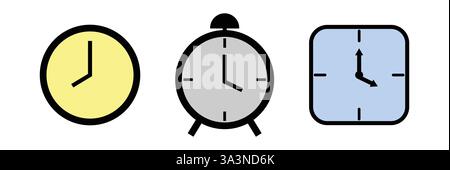 Clock icon vector. Stock Vector