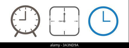 Clock icon isolated on white background Stock Vector