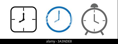 Clock icon vector. Stock Vector
