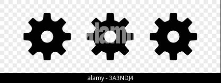 Minimal gear and setting icon design vector template Stock Vector
