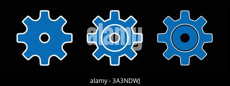 gear setting icon vector sign symbol Stock Vector