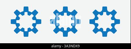 Gear Setting Icon Cog Wheel Cogwheel Symbol Engineering Industry Machine Mechanical Industrial Tool Machinery Graphic Vector Illustration Shape Stock Vector