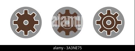 gear setting icon vector sign symbol Stock Vector