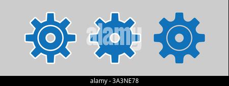 Minimal gear and setting icon design vector template Stock Vector