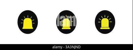Siren icon on white background Stock Vector