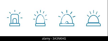 siren line icon, outline symbol, vector illustration, concept sign Stock Vector