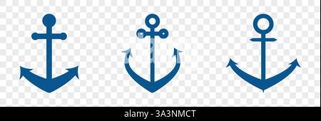 Boat anchor. Hand drawn boat anchor vector illustration. Vintage anchor engraving style drawing. Stock Vector