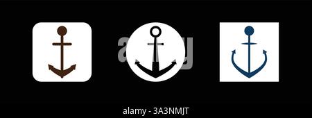 Anchor icon Logo Template vector illustration Stock Vector