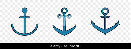 Anchor icon Stock Vector