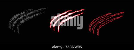 Claw scratch marks Stock Vector