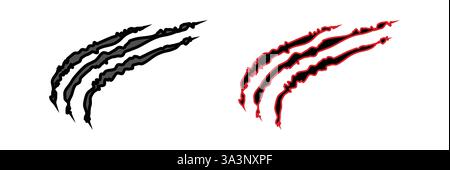 Claw scratch marks Stock Vector