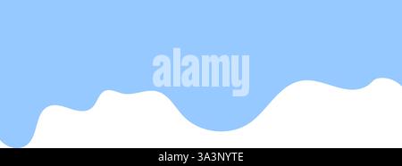 Wavy Blue and White Abstract Background, Modern Minimalist Design, Perfect for Website Headers, Kids' Themes, Digital Art, Social Media Templates, Cre Stock Vector