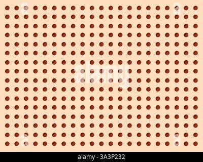 Peg board. Pegboard perforated panel on wall for construction tools, wood metal rack with hole texture mechanics bench garage workshop storage organize ceiling vector illustration original artwork Stock Vector