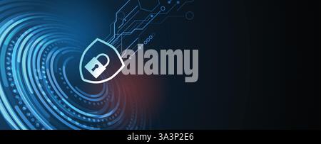 Cyber security protection devices from hacker attack Stock Vector