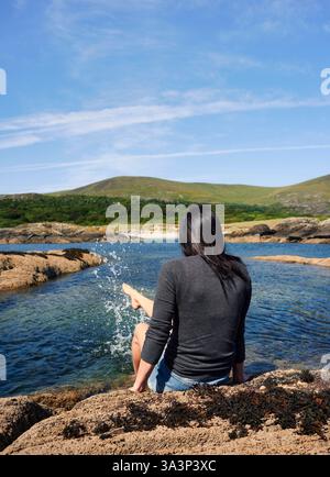 A beautiful day on the Atlantic coast Stock Photo