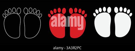 Baby feet boy Stock Vector