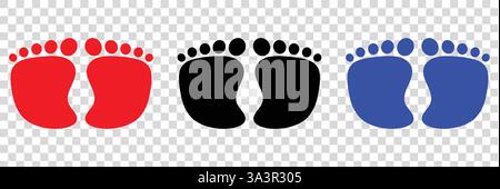 Baby feet boy Stock Vector