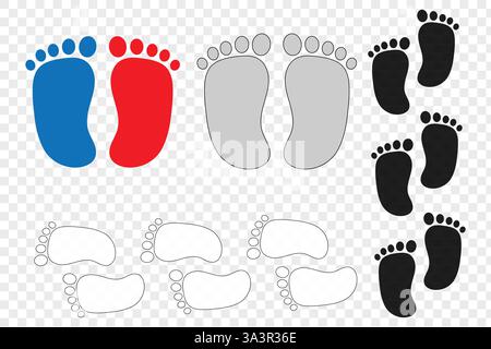 Man feet black icon Stock Vector