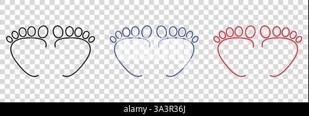 Baby feet boy Stock Vector