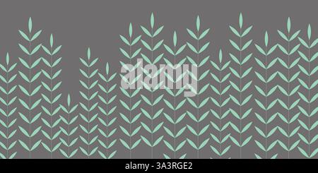 Simple leaf seamless pattern wallpaper for your design, easily editable, vector art illustration Stock Vector