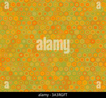 Hexagon background design. Simple stacked hexagons. Hexagon geometric shapes. Multiple tones color palette. Seamless pattern. Stock Vector