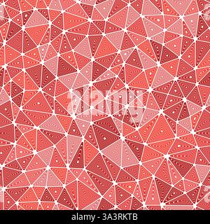 Vector seamless pattern. Multiple repeated inner triangles. Compact shape size. Monotone style. Seamless pattern. Trending vector tiles. Stock Vector