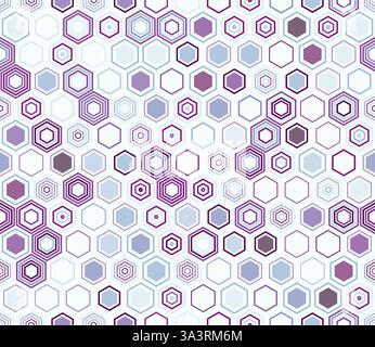 Seamless mosaic background. Geometric elements of varied style and color. Hexagon pattern. Tileable pattern. Seamless background. Stock Vector