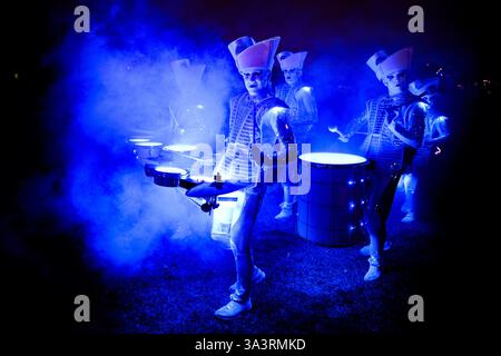 Fawkes Festival, The Highland Centre, Edinburgh, SPARK LED Drummers Stock Photo