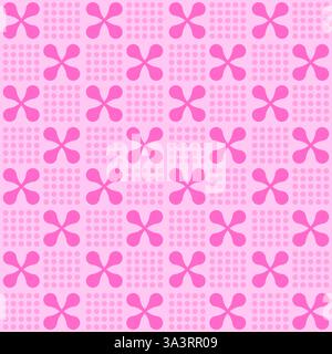 Vector pink Meta ball Connect Dot Set. Molecule seamless chain. Circle Shapes. Abstract Geometric Dots. Morphing Blob for Pattern, Sticker, Badge, Pos Stock Vector