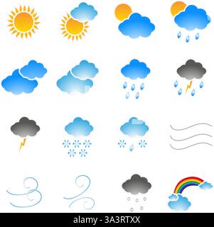 Meteorology Icons set. Stock Vector