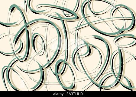 Abstract pastel colors swirl and line pattern illustration Stock Vector