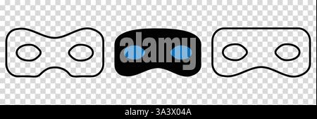 Black Mask Cut Out on White Background. Stock Vector