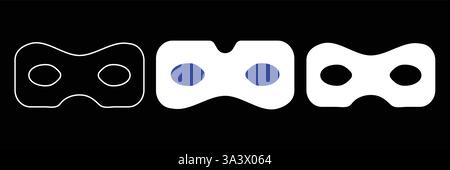 Superhero mask icon. Simple superhero mask icon. Stock Vector