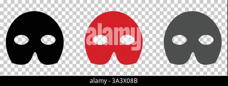 Black Mask Cut Out on White Background. Stock Vector