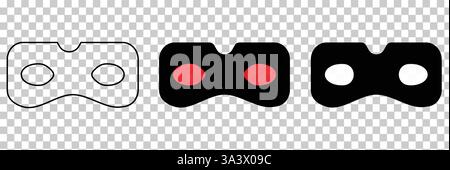 Black carnival mask isolated on isolated background. Stock Vector