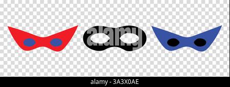 Black carnival mask isolated on isolated background. Stock Vector
