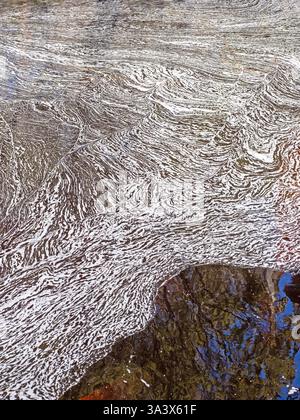 Water patterns at Fernhook Falls Stock Photo