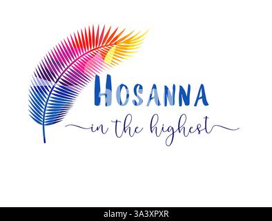 Palm Sunday, Hosanna in the highest - church web banner design. Holy ...