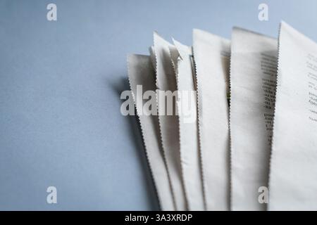Newspapers, top view. Copy space. Stock Photo