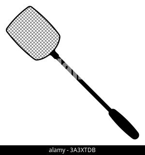 Electric Fly Swatter, Battle Against Pesky Summer Bugs Stock Vector