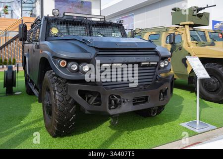 MOSCOW REGION, RUSSIA - AUGUST 19, 2022: Special armored vehicle VPK-233136 "Tiger" in the "Raid" configuration at the international military-technica Stock Photo