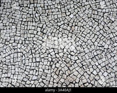 Background texture from Portuguese mosaic pavement Stock Photo