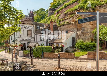 Ye Olde Trip To Jerusalem in Nottingham, Nottinghamshire, England, UK Stock Photo