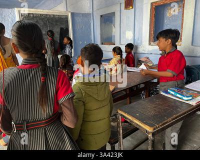 Rajasthan , India - Children in Classroom , school Stock Photo