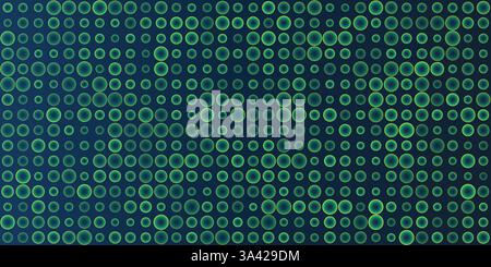 Dark Abstract Partially Faded Spotted Pattern, Circular Gradient Shapes,  Spots with Random Sizes and Changing Colors of Blue and Green  - Geometric M Stock Vector