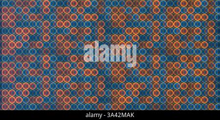 Pattern of colorful abstract brown and blue bubbles on a dark background. Modern, playful design suitable for illustrations, backgrounds, or creative Stock Vector
