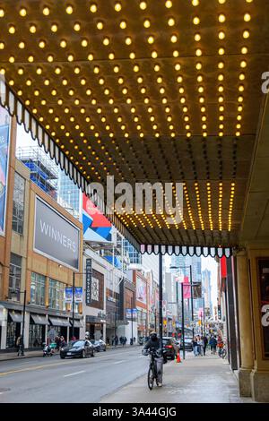 City life on Yonge Street in the downtown district area. Stock Photo