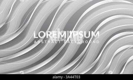 Abstract Soft Gray Waves. A modern abstract background with light gray patterns and a textured, flowing feel Stock Vector