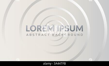 Artistic Light Gray Spiral Design. An elegant abstract background with a silver spiral pattern and a subtle texture Stock Vector